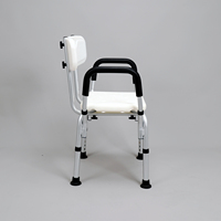 Chaise de douche antidérapante à hauteur de levage portable réglable avec bras et dos pour baignoire, produit de sport et de divertissement