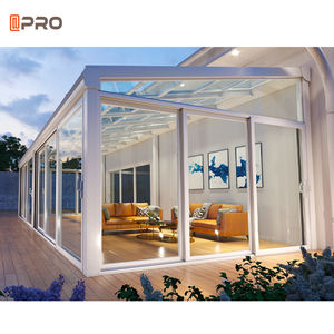 China Fabriek Aangepaste Zon Kamer Outdoor Glas Kamer Voor Tuin Glazen Huis Sunrooms Glas Huizen Veranda Aluminium Badkamer