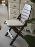 Chaise pliante traditionnelle en bois avec structure à mortaise et tenon, siège portable pour camping, balcon et salon