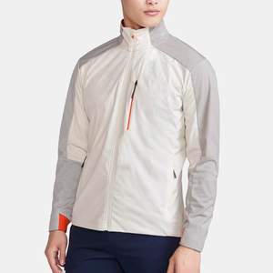 OEM 3 Block di colore giacca da corsa leggera da uomo antivento cappotto traspirante collo alto striscia riflettente per lo sport - Product Image 1