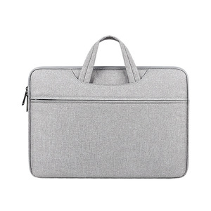 Housse d'ordinateur portable grise fine et imperméable, sacoche légère rembourrée, avec logo, pour voyage d'affaires, mallette durable pour ordinateur portable - Product Image 3