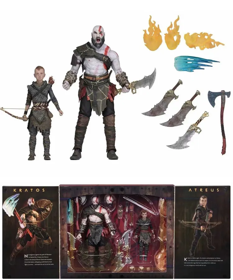 Pops Neca God Van De Oorlog Anime Pvc Action Figure Speelgoed Ps4 Game Standbeeld Kratos Atreus Vader En Zoon Collectie Model Speelgoed