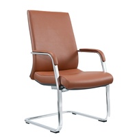 Chaise de bureau de direction pivotante de luxe à dossier haut, style traditionnel, en cuir véritable, hauteur réglable, verrouillage 4 positions, aluminium