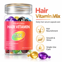 Capsules de sérum vitaminé pour cheveux à l'huile de maroc, soin capillaire nourrissant quotidien pour une brillance lisse, marque privée OEM ODM Grossiste