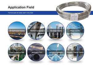 ชนิด K <span class=keywords><strong>J</strong></span> N E <span class=keywords><strong>T</strong></span> S B R เซ็นเซอร์อุณหภูมิสูงเทอร์โมคัปเปิลสายไฟ/สายชดเชยรูปทรงกลมแบน - Product Image 5