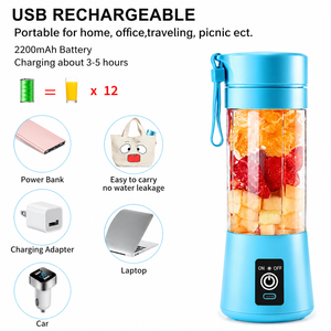 Mini Licuadora Portátil Personal Recargable por USB, Vaso para Jugos Frescos, Batidos y Smoothies, Máquina de Jugos Industrial - Product Image 5