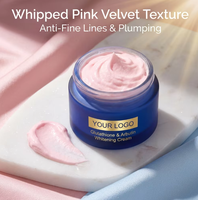 Crème de nuit pour le visage à l'acide hyaluronique et à la vitamine C personnalisable, anti-rides, apaisante, hydratante, pour peaux grasses, marque privée