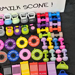 Llavero de Goma 3D con Diseño de Dibujos Animados, Ecológico, <span class=keywords><strong>Serie</strong></span> Fitness Yoga 2025, Accesorio Moderno para Bolsos, con Logotipo Personalizado, Estilo Ins - Product Image 6