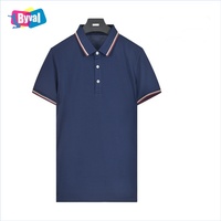 Byval Garment Wholesale Chemises polo pour hommes à manches courtes en tissu piqué 100% coton, grandes tailles, logo de marque personnalisé, vêtements décontractés