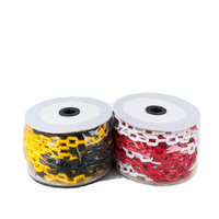 Chaîne de sécurité en plastique PE colorée, résistante aux intempéries, pour le contrôle des foules et la signalisation, 6 mm, pour portes, allées, garages et protection des enfants