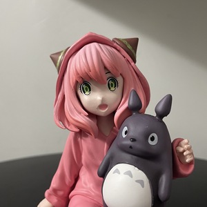 Figura de Anime Japonés, Linda Chica Anime, <span class=keywords><strong>Spy</strong></span> Family, Anya Forger, Totoro, Juguete de PVC, Figura de Anime Versión Q - Product Image 4