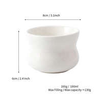 Porte-bougie en céramique blanche fait main, pot à bougie aromatique, logo personnalisé, tasse de remplissage de cire, décoration nordique pour la maison, cadeau