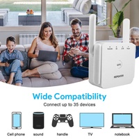 EDUP EP-AC2933S 1200 Mbps Répéteur WiFi sans Fil à Longue Portée Double Bande 5 GHz avec Antenne et Extension LAN