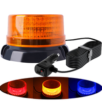 Superhelle 90 LED Bernsteinfarbene Blinkende Warnleuchte, Notfall-Rotationsleuchte mit Magnet für LKW und Gabelstapler