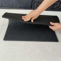 Tapis en caoutchouc granulé antidérapant, écologique, durable et épais pour salle de sport commerciale et usage domestique, résistant aux chocs