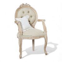 Fauteuil vintage français de luxe fait à la main Meuble classique d'Indonésie en bois massif pour grossiste