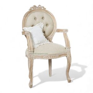 Fauteuil vintage français de luxe fait à la main Meuble classique d'Indonésie en bois massif pour grossiste - Product Image 1