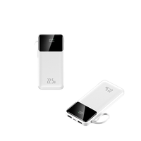 Batterie Li-Polymère Ultra-Fine 10 000 mAh à Haute Capacité avec Affichage LED, Double Port USB et Charge Rapide Ultra-Rapide 20W pour Urgences