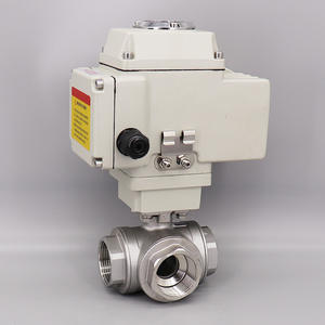 Vanne à bille filetée à trois voies électrique 304 Q915F-16P Vanne à bille flottante intelligente pour la régulation de l'eau Filetage interne - Product Image 5