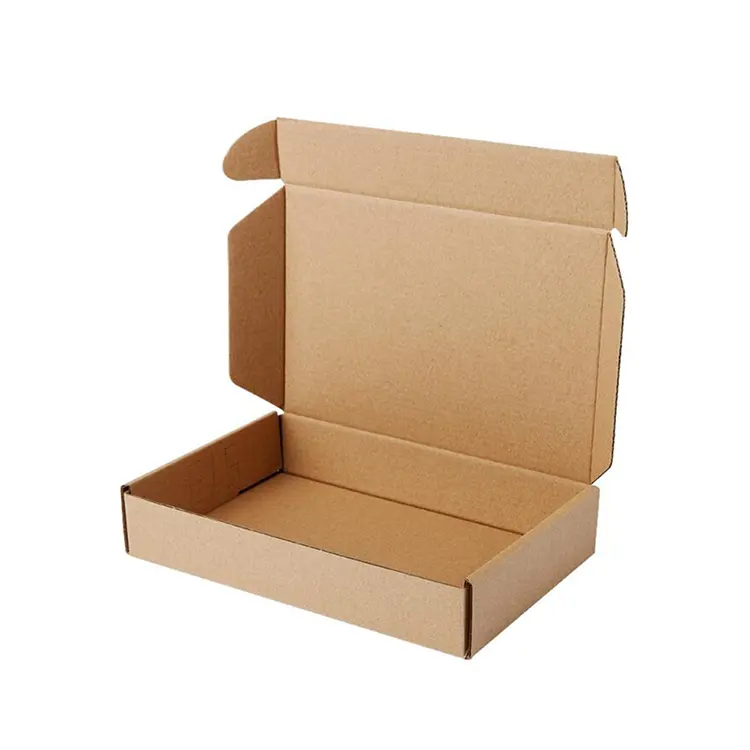Hochwertige recycelte braune Kraft papier Wellpappe Karton Versand verpackung benutzer definierte Mailer Box