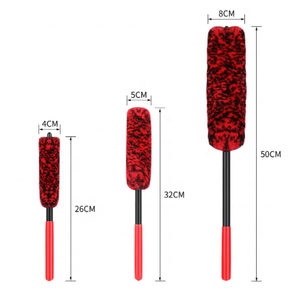 3 Buah Sikat Cuci Roda Mobil Perlengkapan Pabrik Pembersih Microfiber Industri Perpanjangan Jangkauan Pegangan Sikat Pembersih Pelek Roda - Product Image 2