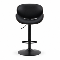Tabouret de bar pivotant HR-6002 avec structure en contreplaqué, coussin en PU, base chromée 410 mm pour restaurant, café, vente en gros