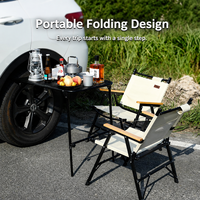 Table pliante en forme de pneu, réglable en hauteur, avec rangement, portable, pour pique-nique et camping en extérieur