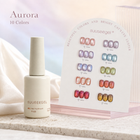 Suuseegel Factory Wholesale Aurora 10 Color Cat Eye Gel Polish Set with 15ml Magnetic Multichrome Finish UV LED Soak Off OEM