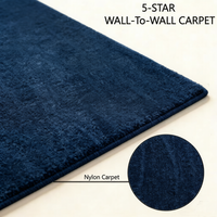 Tapis de sol bleus imprimés en 3D pour les salles, tapis imprimés de luxe pour hôtels 5 étoiles, tapis muraux pour hôtels