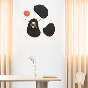 Nordic Irregular <b>Wall</b> <b>Clock</b> 55x57.2cm Quartz Movement Battery Powered Living Room Minimalist <b>Design</b> - Product Image 2