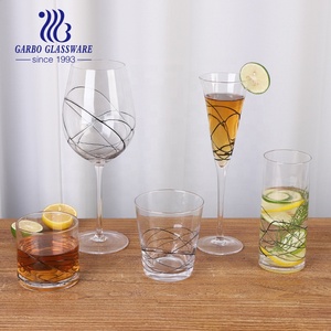 Envoltura de alambre negro con vástago para vino, copa de vidrio para bar o casa, precio de fábrica, china - Product Image 1