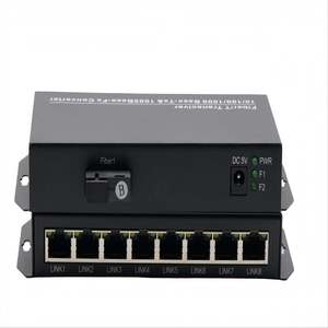 Convertidor de Medios de <span class=keywords><strong>Fibra</strong></span> Óptica Gigabit de 8 Puertos y 1000 Mbps, RJ45, 3 KM, 20 KM, Transceptores de <span class=keywords><strong>Fibra</strong></span> Óptica, 8*RJ45, 1 <span class=keywords><strong>Fibra</strong></span> - Product Image 5