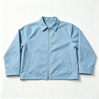 Veste en jean vintage respirante pour homme, col rabattu, fermeture éclair intégrale, poches, décontractée, pour l'automne