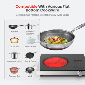 批发1800瓦防水电磁炉单头便携式重型触摸屏高级家用炉灶 - Product Image 4