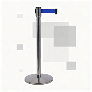 Sicheres Warteschlangenmanagementsystem mit 51mm Edelstahlpfosten und 7kg Rutschfester Basis für Öffentliche Räume - Product Image 1