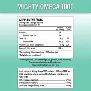 น้ำมันปลาคุณภาพสูง ตราสินค้าส่วนตัว EPA & DHA & วิตามินอี บำรุงข้อต่อและหัวใจ ซอฟต์เจลเพื่อผิวขาวกระจ่างใส - Product Image 2