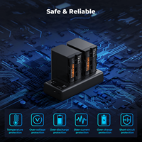 K&F Concept 2 Paket Baterai Kamera Daya Tinggi 6600mAh NP-F970 dan Set Pengisi Daya LED untuk Sony NP-F550 F570 F750 F770 F930 F950 F960
