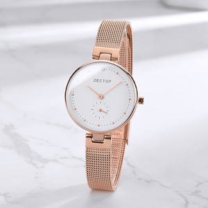 <span class=keywords><strong>2022</strong></span> nouveau DECTOP DL004 bande de maille 3ATM étanche femmes montres d'affaires - Product Image 5