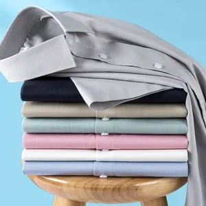 <strong>Linen</strong> Cotton Summer Short Sleeve <strong>Shirts</strong> for <strong>Men</strong> Slim Fit Formal Anti-wrinkle White Clothes - Product Image 1