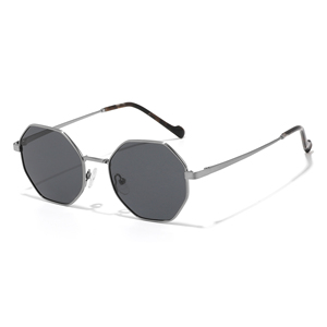 Gafas de Sol Octagonales con Marco Dorado y Lentes Verdes, Protección UV400, Unisex, Moda para Adultos - Product Image 4