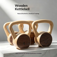 Kettlebells et haltères en bois pour la maison, équipement universel de gym pour le remodelage dynamique et les squats, vente en gros