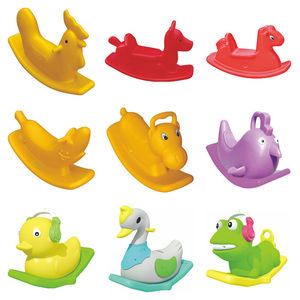 Mainan kuda goyang, kelas atas bentuk bebek kuning goyang kuda keseimbangan plastik portabel untuk anak-anak - Product Image 6