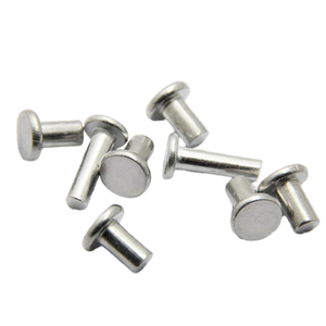 Rivets en aluminium M3-M20 à tête plate, rivets solides à marteau manuel, grade 3/8, diamètre de la tête 10 mm, longueur 10 mm, finition brillante - Product Image 1