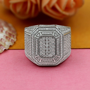 Designer Inspired Moissanite Ring Crafted from 925 Sterling <b>Silver</b> with Premium Pave Setting and Lasting Sparkle - Product Image 5