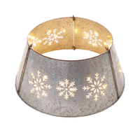 Creux motif flocon de neige métal galvanisé artificiel arbre de noël collier seau jupe festival cadeau décoration de la maison