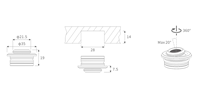 Éclairage encastré orientable 12V 24V DC, downlight LED encastré orientable, spot LED encastré directionnel