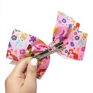 MUESTRA RETAIL H.E.R. Accesorios para el Cabello de Princesas, Lazo Grande Estampado para Niñas con tu Diseño Favorito, Hecho en PRC - Product Image 1