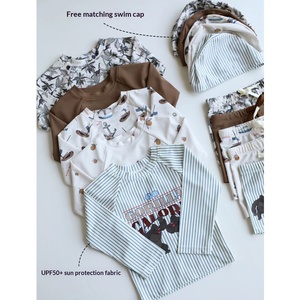 <span class=keywords><strong>Maillot</strong></span> de bain personnalisé pour garçons, doux, à manches longues, pour l'été, la plage, les bébés - Product Image 2