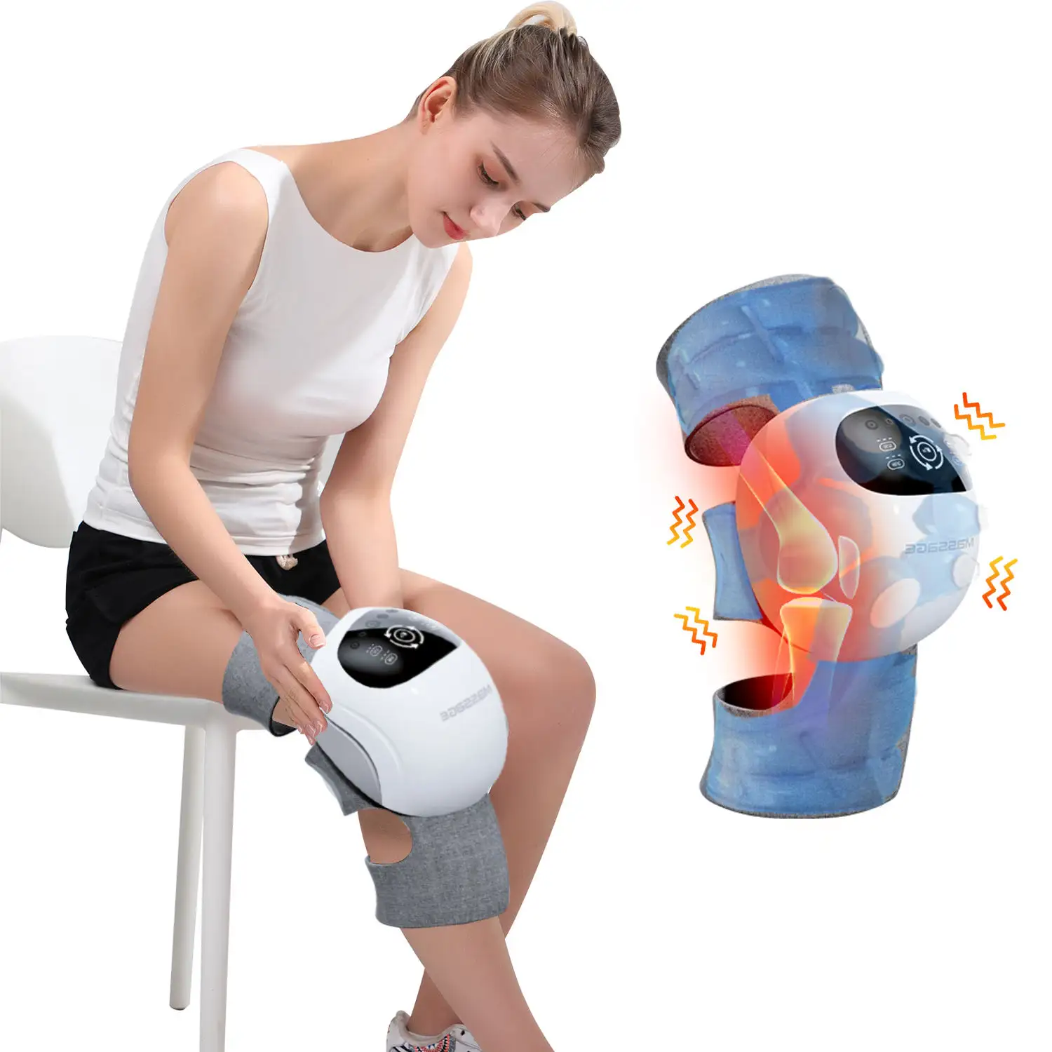 Best Digital Blood Circulation Relaxation Heating Air Pressure Calf Massage Machine Automatic Air Compression Leg Massager