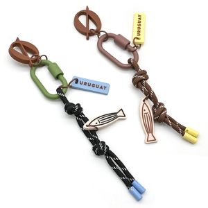 Sangle de poignet en nylon YYX, corde avec grande boucle, anti-perte, porte-clés tressé, pendentif coloré pour sac - Product Image 1